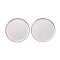 Non-Tarnish 304 Stainless Steel Plain Edge Bezel Cups, Flat Round, Stainless Steel Color, 36x2mm, Tray: 35mm
