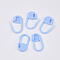 Plastic Knitting Crochet Locking Stitch Markers Holder, Cornflower Blue, 21x11x3mm, Hole: 8x10mm, about 200pcs/bag