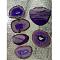 Natural Agate Slices Big Pendants, Dyed, Blue Violet, 50~110x27~60x5~10mm, Hole: 2mm, about 20~40pcs/kg