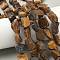 Raw Rough Natural Tiger Eye Beads Strands, Nuggets, 6~24x7~16x4~10mm, Hole: 1mm, about 25~38pcs/strand, 15.35~15.94''(39~40.5cm)
