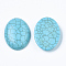 Synthetic Turquoise Cabochons, Dyed, Oval, Sky Blue, 40x30x8mm