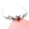 Alloy Hair Bands, Bat, with Acrylic, Red, 140x30mm