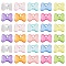 Transparent Acrylic Pendants, Bowknot Charms, Mixed Color, 13.5x18x5.5mm, Hole: 2.5mm