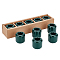 Porcelain Candle Holder, Candle Jar, Column, Dark Slate Gray, 3.2x3.2cm, Inner Diameter: 1.75cm, 5pcs/box