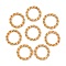 Aluminum Quick Link Connectors, Twisted Round Ring, Orange, 24~24.5x3.5~4mm, Inner Diameter: 17~17.5mm