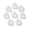 Frosted Acrylic Pendants, Petal Flower, WhiteSmoke, 15x14.5x5mm, Hole: 1.5mm, about 2000pcs/500g