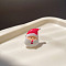 Christmas Cartoon Alloy with Resin Finger Rings, Platinum, Santa Claus, Inner Diameter: Adjustable