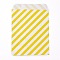 Kraft Paper Bags, No Handles, Food Storage Bags, Stripe Pattern, Yellow, 18x13cm