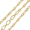 Brass Textured Oval Link Chains, Soldered, Cadmium Free & Nickel Free & Lead Free, with Spool, Golden, 8.5x4x0.7mm, about 32.81 Feet(10m)/Roll