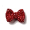 Polymer Clay Rhinestone Beads, Bowknot Focals Beads for Jewelry Keychain Making, Red, 21.5~22mmx30mmx9.5~10.5mm, Hole: 1.8mm