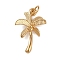 304 Stainless Steel Pendants, with Jump Ring, Golden, Coconut Tree, 22x15x3mm, Hole: 3.4mm
