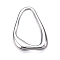 Rack Plating Alloy Linking Rings, Lead Free & Nickel Free & Cadmium Free, Teardrop, Platinum, 32x23x5mm, Inner Diameter: 27x16mm