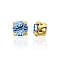 Preciosa® MAXIMA Crystal in Sew-On Cup, Czech Crystal, 719 35 012 Chaton(Round), Golden, 30020 Light Sapphire, SS12(3~3.2mm)