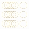 Brass Linking Rings, Long-Lasting Plated, Round Ring, Real 24K Gold Plated, 40x1mm, Inner Diameter: 38mm