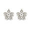Non-Tarnish 201 Stainless Steel Pendants, Flower, Stainless Steel Color, 27x25.5x1.5mm, Hole: 1.4mm