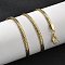 Brass Wheat Chain Necklaces for Women, Rack Plating, Long-Lasting Plated, Cadmium Free & Lead Free, Real 18K Gold Plated, 16.93 inch(43cm)