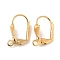 Brass Leverback Earring Findings, Cadmium Free & Nickel Free & Lead Free, Real 18K Gold Plated, 17x5.5x10mm, Hole: 1.8mm, Pin: 0.8mm