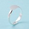 Brass Ring Components, Pad Ring Findings, For Jewelry Making, Adjustable, Lead Free and Cadmium Free, Silver, 3x17mm, Inner Diameter: 17mm