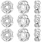 100Pcs Rack Plating Brass Rhinestone Spacer Beads, Wavy Edge, 925 Sterling Silver Plated, 6x3mm, Hole: 1mm, 100pcs/set