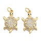 Подвески из латуни с прозрачным фианитом KK-U009-12J-G-1