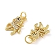 Латунные микро проложить кубического циркония подвески KK-C092-08G-2