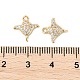Латунные микропаве прозрачные кубические циркониевые подвески KK-R219-14G-3