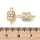 Подвески из латуни с кубическим цирконием KK-Q030-09G-2
