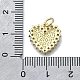 Латунные микропаве прозрачные подвески с фианитом KK-V010-03G-02-3