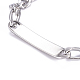 Устойчивые к потускнению браслеты figaro chain id из нержавеющей стали 304 BJEW-G631-05P-3