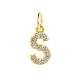 Подвески из латуни с фианитами и переходными кольцами FIND-PW0024-09S-1