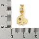Латунные микропаве прозрачные подвески с фианитом KK-U007-02G-06-3