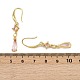 Серьги-капли из латуни с микропаве из кубических цирконий EJEW-C156-03G-5