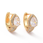Серьги-капли из прозрачного кубического циркония EJEW-C008-19G