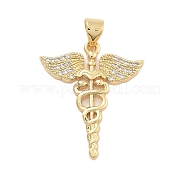 Подвески из латуни с прозрачным фианитом KK-U009-06D-G