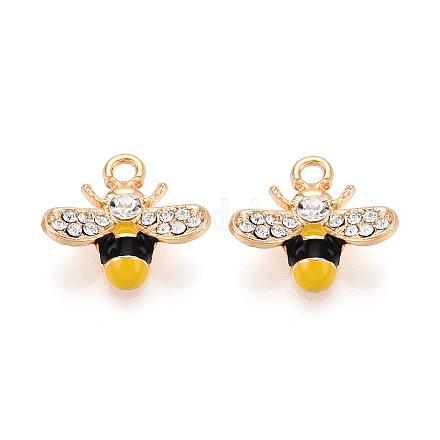 Rhinestone сплава и эмали подвески PALLOY-T092-41G-04-1