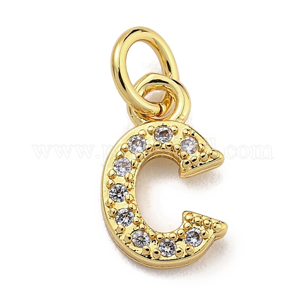 Буквица из латуни с подвесками из кубического циркония KK-Q814-26C-G-1