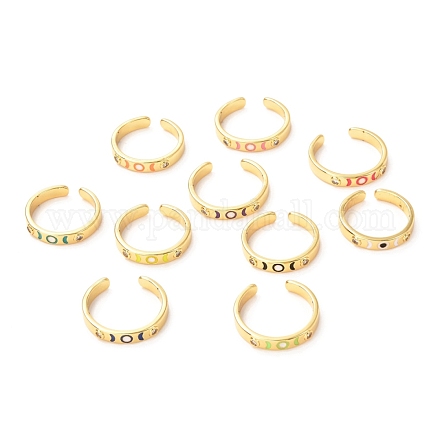 Женские кольца-манжеты с золотой эмалью Moon & Sun KK-G404-05-1