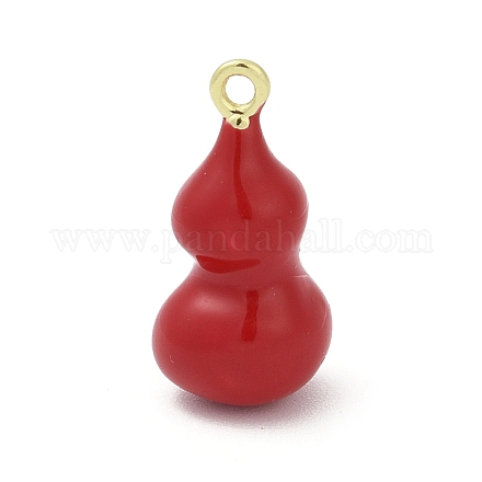 Подвески из латуни и эмали в виде тыквы KK-G526-20G-02-1