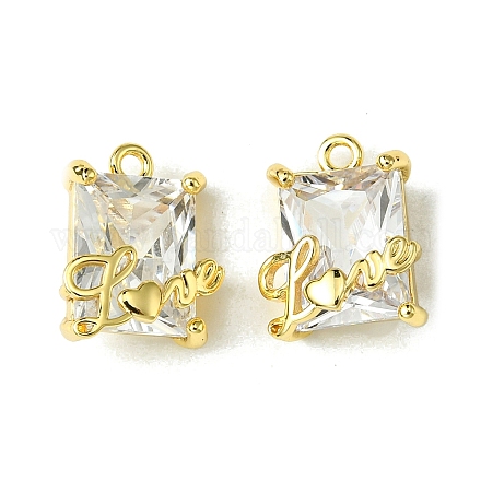 Подвески из латуни с фианитами ко Дню святого Валентина FIND-Z035-03A-1