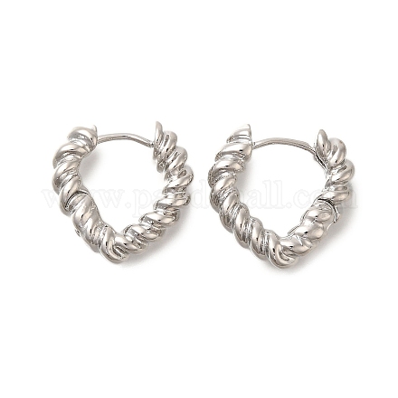 Серьги-кольца из латуни с покрытием стойки EJEW-I310-17P-1