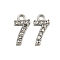 304 Stainless Steel Pendants, with Crystal Rhinestone, Number Charms, Number, 9x4.5x1mm, Hole: 1mm