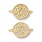 Rack Plating Brass Micro Pave Clear Cubic Zirconia Elephant Connector Charms, Lead Free & Cadmium Free, Real 18K Gold Plated, 20x13.5x3.5mm, Hole: 1.7mm