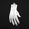 Tarnish Resistant 201 Stainless Steel Pendants, Laser Cut, Hand, Stainless Steel Color, 49x24x1mm, Hole: 1.4mm