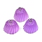 Resin Pendants, Jelly, with Platinum Iron Loops, Orchid, 13x16mm, Hole: 2mm