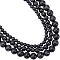 NBEADS 3 Strands about 205 Pcs Black Synthetic Turquoise Beads, 4mm/6mm/8mm Turquoise Loose Beads Strands Gemstone Stone Bead Charms for Necklace Bracelet Jewelry Making