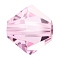 Preciosa® Crystal Beads, Czech Crystal, Bicone(451 69 302 Rondelle), 70220 Pink Sapphire, 6mm, Hole: 1mm