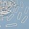 Brass Linking Rings, Long-Lasting Plated, Oval, 925 Sterling Silver Plated, 22x6x1mm, Inner Diameter: 20x4mm