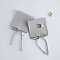 Microfiber Jewelry Storage Gift Pouches, Envelope Bags with Flap Cover, for Jewelry, Watch Packaging, Square, Gray, 6x6cm