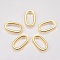 304 Stainless Steel Linking Rings, Oval, Golden, 20x12x1mm, Hole: 7x15.5mm