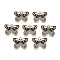 Alloy Enamel Pendants, Cadmium Free & Nickel Free & Lead Free, Light Gold, Butterfly, Gray, 18x22x2.5mm, Hole: 1.6mm